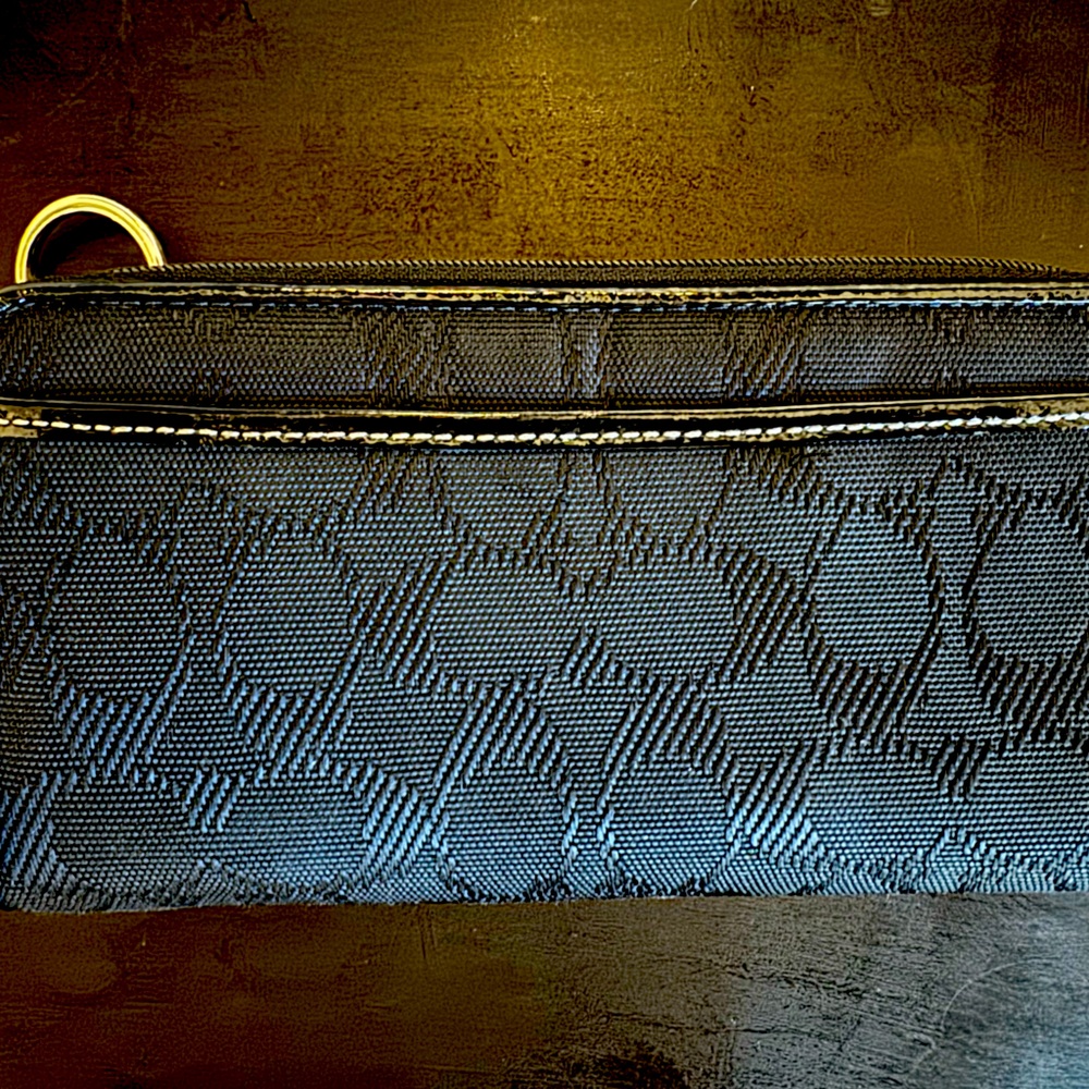 Coach Clutch with Vibrant Hot Pink Interior